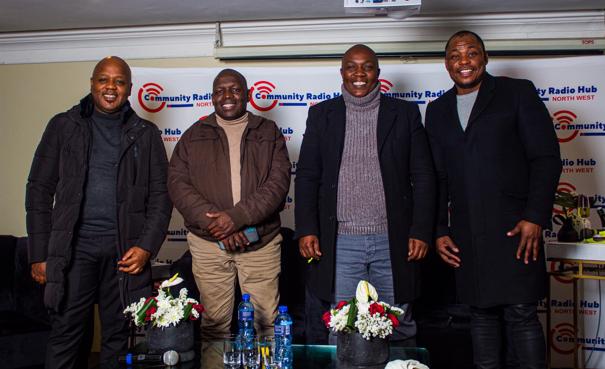 Karabo Kgokong Hlanganani Malungane Thabo Leping and Sir Max at the round table discussionjpg